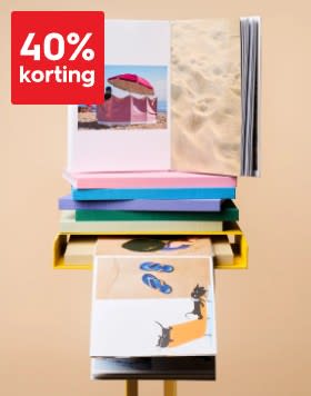 40% korting op alle fotoboeken bij besteding vanaf €25 bij HEMA
