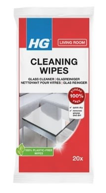 HG Glasreiniger Wipes (20 st) voor €1,07 bij Drogist