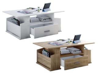Table basse Junata, avec tiroir, 44 x 110 x 52 cm à 93,99€