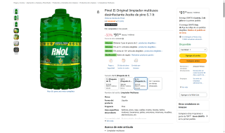 Pinol El Original 5.1L por $61 | Amazon