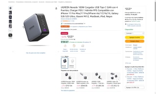 Cargador USB Tipo C GAN 100W UGREEN por $554 | Oferta Amazon