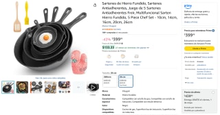 Juego Sartenes Hierro Fundido por $400 | Oferta Amazon