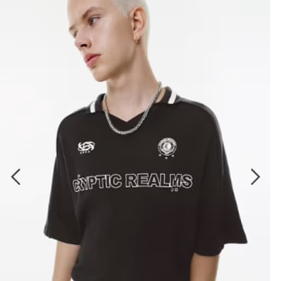 T-shirt style maillot de football à inscription Pull&Bear - STWD à 15€