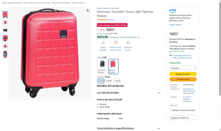 Maleta American Tourister Cirrus Light Spinner 20" por $696 | Amazon