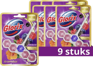 9 Stuks Glorix - WC blokjes - Wild Berries & Hibiscus Oil voor €8,99 bij Bol