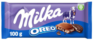 Chocolate con leche y oreo Milka 100 g por 1.1€