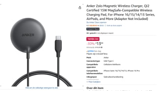 Anker Zolo Magnetic Wireless Charger voor €13,99 bij Amazon
