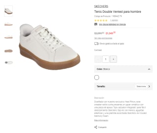 Tenis Skechers Double Vented por $1,050 | Liverpool