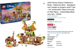 LEGO Disney Vaiana 2 Kakamora-Barge voor €56,09 bij Amazon