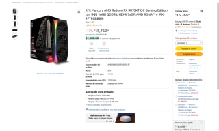Tarjeta Gráfica XFX RX 9070XTpor $14,485 | Amazon (Banamex)