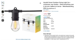 Hombli Smart Outdoor String Light 5m voor 39,95 euro
