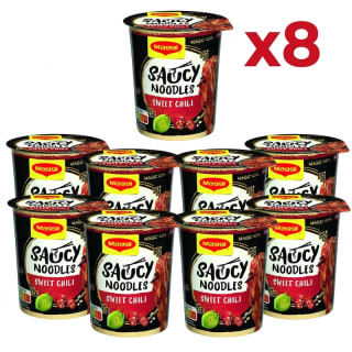 Pack 8 Maggi Fusian Saucy Noodles Sweet Chili 8 x 75g por 4.99€