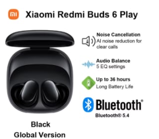 Xiaomi Redmi Buds 6 Play voor €18,23 bij AliExpress
