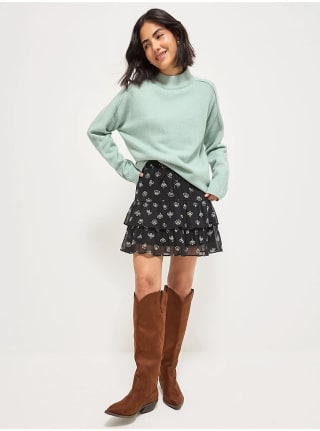 Green Funnel Neck Long, Slouchy Jumper for £4.95
