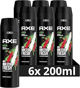 AXE Deodorant Bodyspray Africa - 6 x 200ml voor €17,76 met Amazon prime