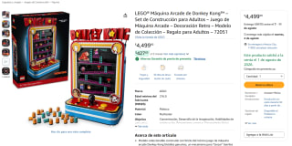 LEGO Máquina Arcade Donkey Kong 1371p por $4,499 | Amazon