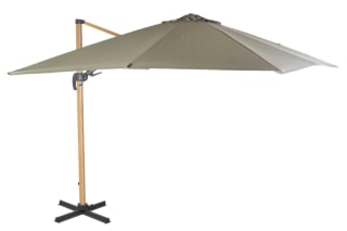 Parasol déporté Aguadila 3x3m en aluminium et toile vert kaki à 299€