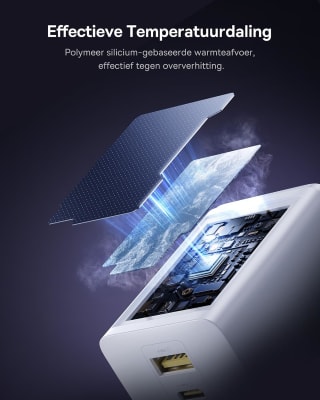 Baseus Enerfill USB C oplader (100 W, 3‑poorts) voor €29,99 bij Amazon