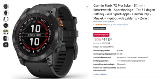 Garmin Fenix 7X Pro Solar sporthorloge voor €448,65 bij Amazon.nl