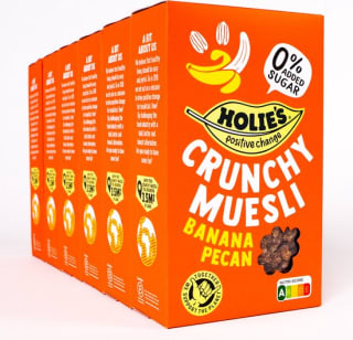 6 x Holie Crunchy Muesli Banana Pecan 400g voor €10,93 bij Bol