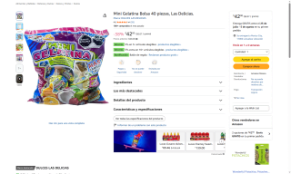 Gelatinas Las Delicias 40 piezas por $42 | Oferta Amazon