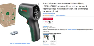 Bosch infrarood warmtemeter voor €33,29 bij Amazon