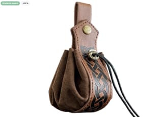 HiiFeuer Estuche Medieval de Cuero Marrón A por 1,99€