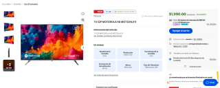 Smart TV Motorola 32" HD por $1,999 | Oferta Walmart