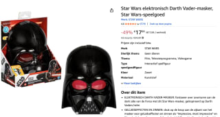 Star Wars Darth Vader Electronic Mask voor €17,69 bij Amazon
