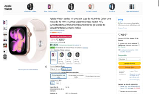 Apple Watch Series 11 46mm por $6,533 | Amazon (Banorte MSI)