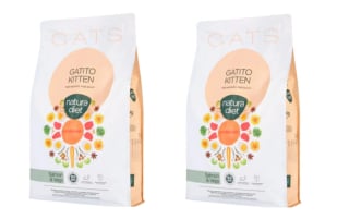 2 bolsas de Natura Diet Cat Kitten Salmon 400g por 5.98€