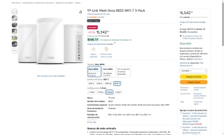 Sistema de Malla TP-Link Deco BE63 WiFi 7 por $6,542 | Amazon
