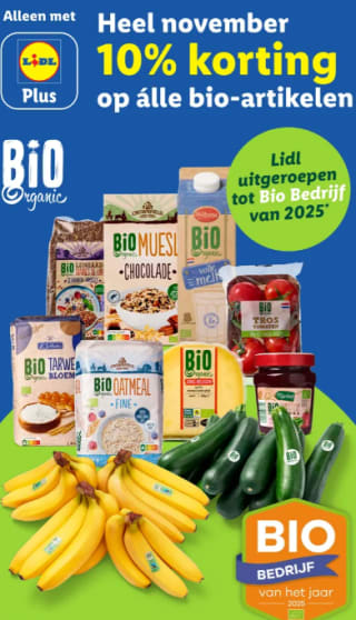 10% korting op álle bio artikelen bij de Lidl