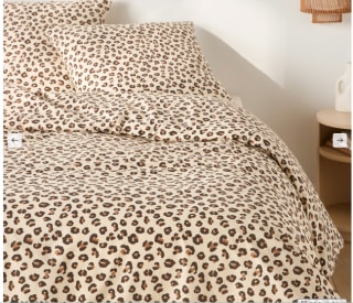 Parure de lit coton, taie rect, Leopold à 23,99€