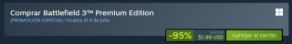 Battlefield 3 Premium Edition por $45 | Oferta Steam