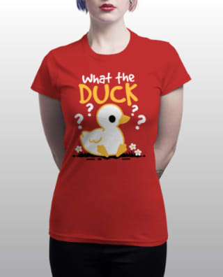 T-Shirt imprimé What the duck à 7€