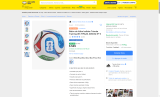 Balón adidas Trionda por $563 | Oferta Mercado Libre