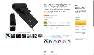 Toallas Microfibra 3 Unidades Negro por $229 | Amazon