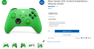 Control Xbox Velocity Green por $997 | Oferta Costco