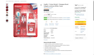 Kit Higiene Bucal Colgate Luminous White por $65 | Amazon