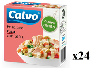 Paquete de 24 x 150 gr de Calvo Ensalada Rusa con Atún por 21.56€