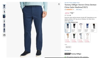 Tommy Hilfiger Heren Chino broek voor €15,12 bij Amazon DE