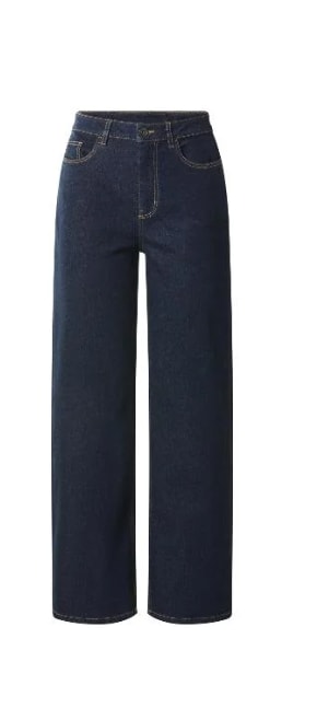 Esmara Pantalones Vaqueros de mujer, pernera ancha, tiro alto color negro por 9.99€