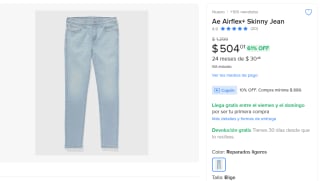 Jeans American Eagle Skinny por $504 | Mercado Libre