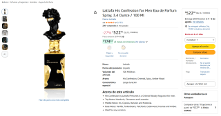 Lattafa His Confession Eau de Parfum 100ml por $523 | Amazon