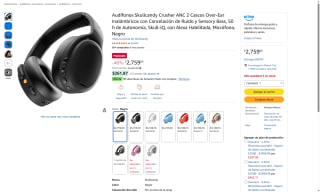 Audífonos Skullcandy Crusher ANC 2 por $2,759 | Amazon