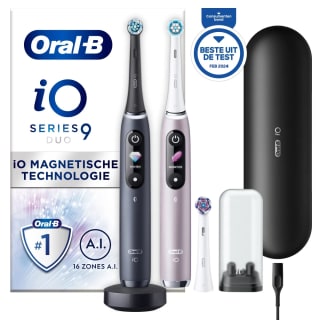 Oral-B iO 9N Elektrische Tandenborstel Zwart & Roze Duoverpakking voor 268,94 euro