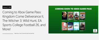 Nuevos Juegos Xbox Game Pass: The Witcher 3: Wild Hunt, Kingdom Come Deliverance II