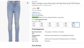 ONLY meisjes spijkerbroek voor €9,90 bij Amazon
