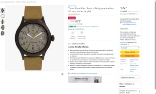 Reloj Timex Expedition Scout 40mm Café por $672 | Amazon